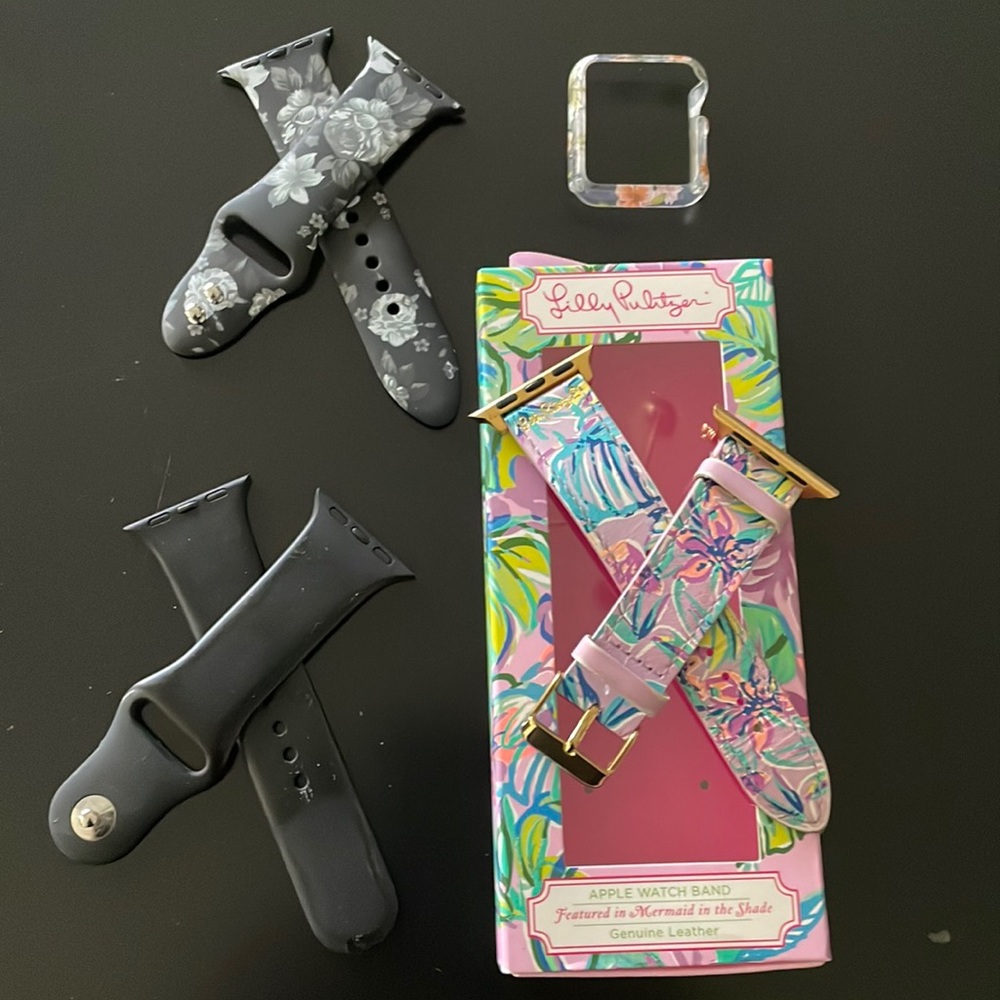 Lilly Pulitzer Apple Watch Band/ bumper/ 2 other bands bundle